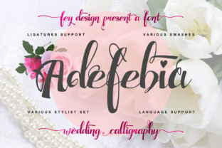Adefebia: The Perfect Script Font for Wedding Crafts and Handmade Labels