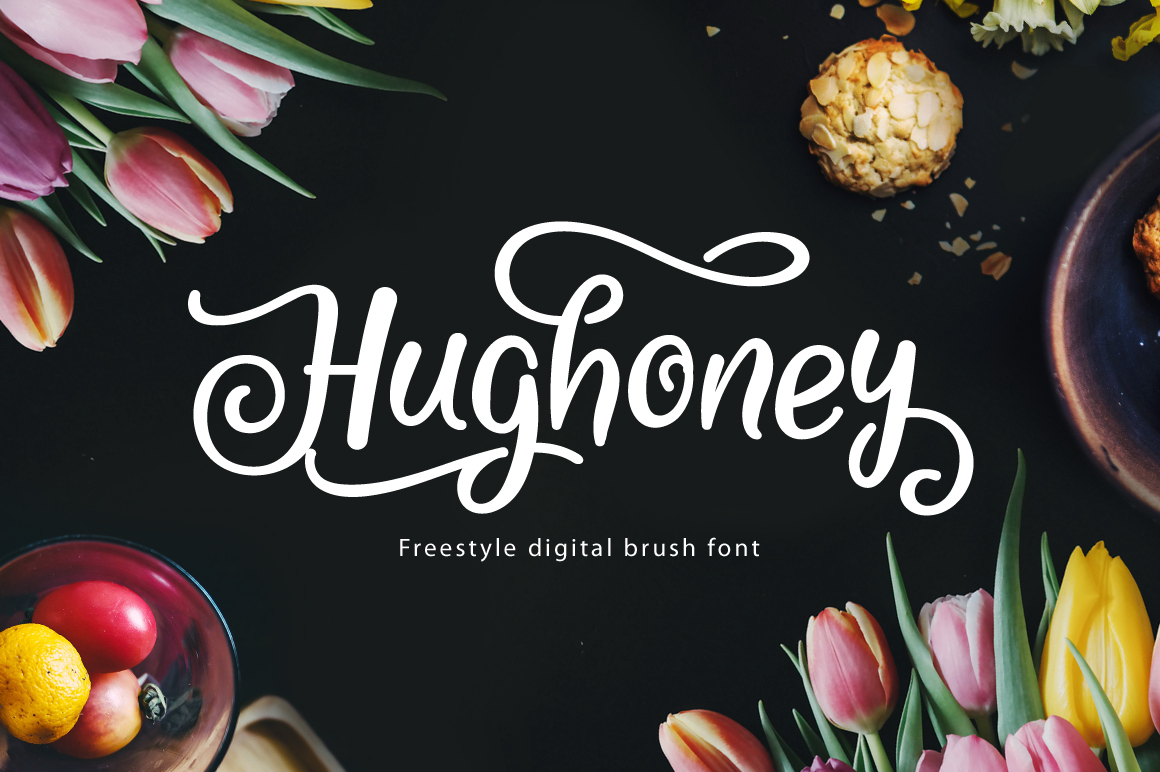 Hughoney: The Graceful Typeface for Handmade Product Branding
